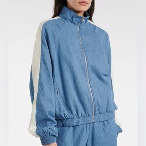 The Upside Oracle Elias Hemp and Cotton Chambray Track Jacket